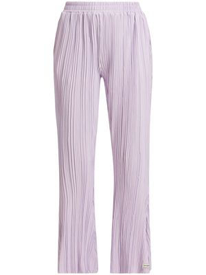 THE GIVING MOVEMENT plissé straight-leg trousers - Purple