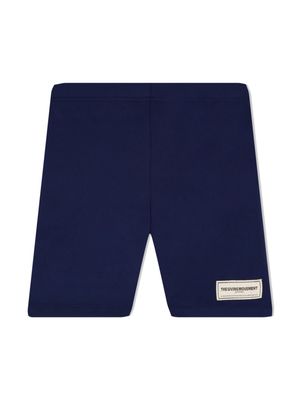 THE GIVING MOVEMENT Softskin100 logo-appliqué track shorts - Blue