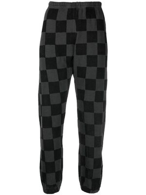 The Great. checkerboard-print cotton sweatpants - Black