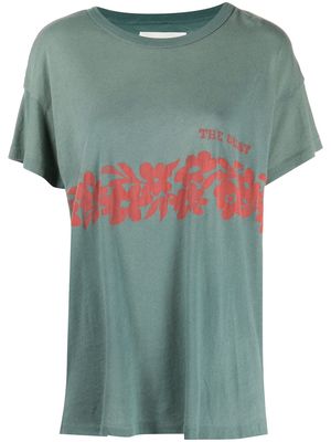 The Great. The Boxy Crew T-shirt - Green
