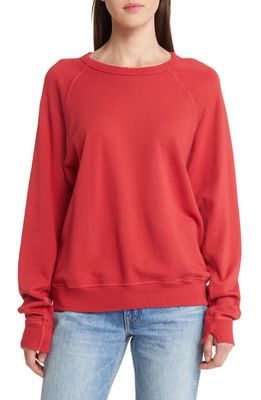 THE GREAT. The College French Terry Sweatshirt in Gemstone