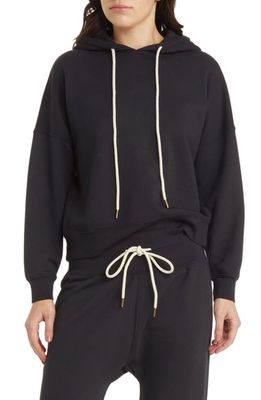 THE GREAT. The Teammate Cotton Hoodie in Almost Black