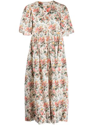 The Great. The Wish floral-print dress - White