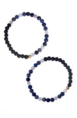 The Healer’s Collection Men's N12 Express & Communicate Set of 2 Healer's Bracelets in Black 