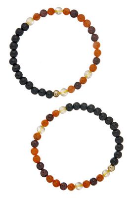 The Healer’s Collection Men's N33 After Dark/Intimacy Set of 2 Healer's Bracelets in Black 