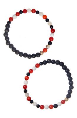 The Healer’s Collection Men's N4 Body Healing Set of 2 Healer's Bracelets in Black 