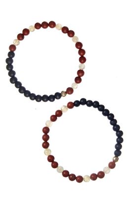 The Healer’s Collection Men's N61 Virility/Hormonal Balance Set of 2 Healer's Bracelets in Black 