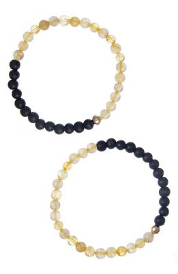 The Healer’s Collection Men's N69 Money Max Set of 2 Healer's Bracelets in Black 