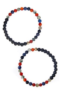 The Healer’s Collection Men's N77 Detox Set of 2 Healer's Bracelets in Black 