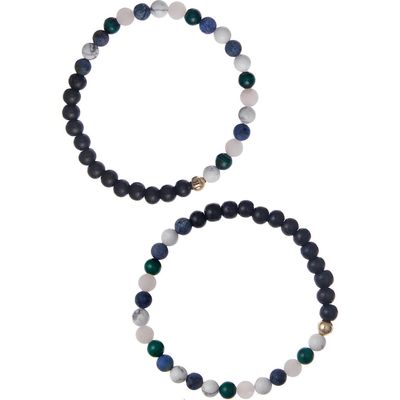 The Healer’s Collection Men's N91 Mental Focus Set of 2 Healer's Bracelets in Black 