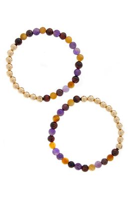 The Healer’s Collection N19 Anxiety Free Set of 2 Healer's Bracelets in Yellow Gold 