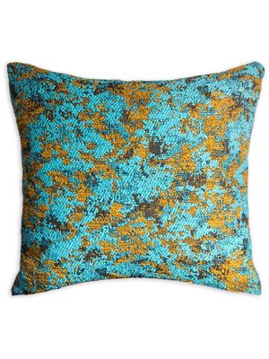 The House of Lyria Asinara cable-knit cotton cushion - Blue