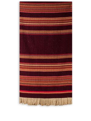 The House of Lyria Inquieto striped fringed throw - Red