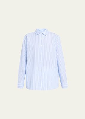 The Hutton Button-Front Oversized Oxford Shirt