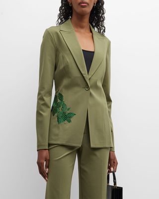 The Icarus Embroidered Single-Button Jacket