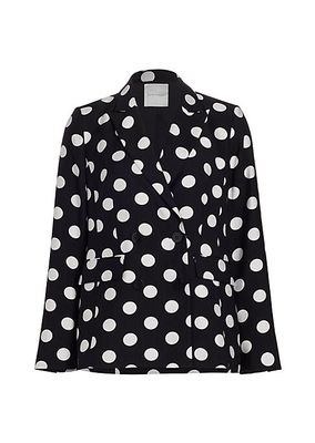 The Jace Polka Dot Double-Breasted Blazer