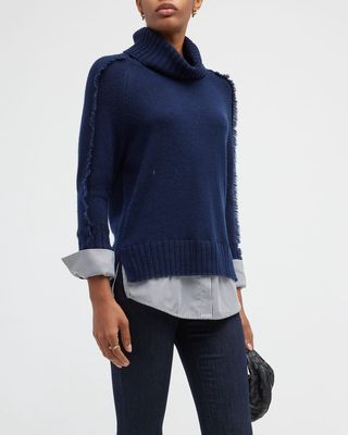 The Jolie Layered Fringe Turtleneck Sweater