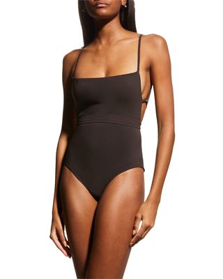 The K.M. Tie Cheeky One-Piece Swimsuit