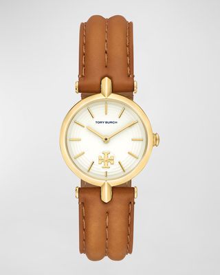 The Kira Watch with Luggage Leather Strap