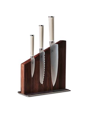 The Knives And Stand - Walnut Cool Neutral