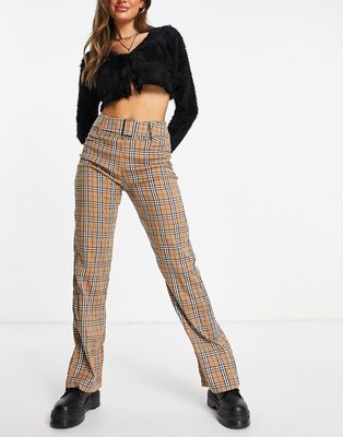 The Kript high waisted pants with belt-Multi