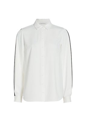 The Landon Pleated-Sleeve Blouse