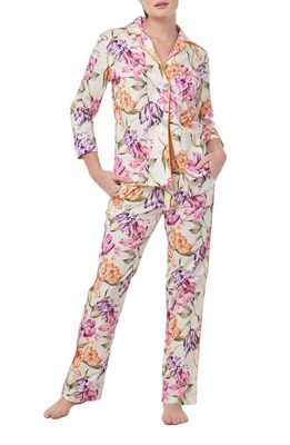 The Lazy Poet Emma Spring Tulips Cotton Pajamas in Pink