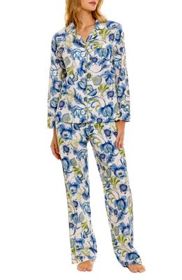 The Lazy Poet Nina Green Medusa Cotton Pajamas in White 