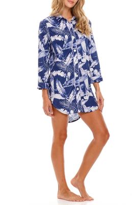 The Lazy Poet Sissy Blue Plume Cotton Nightshirt
