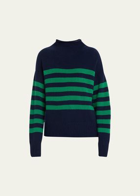 The Lucca Wool and Cashmere Stripe Knit Sweater