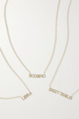 The M Jewelers - Zodiac Gold Diamond Necklace - Pisces