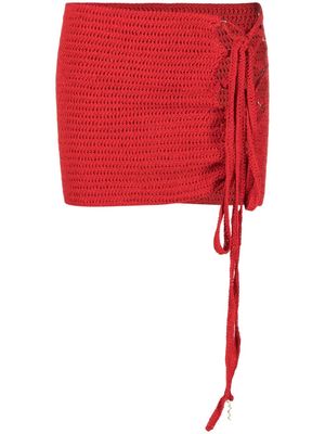 The Mannei Adaja crochet miniskirt - Red