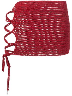 The Mannei Adaja knitted miniskirt - Red