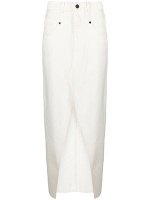 The Mannei Aluta denim maxi skirt - White