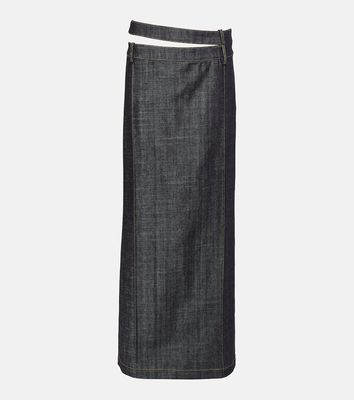 The Mannei Ararat denim maxi skirt