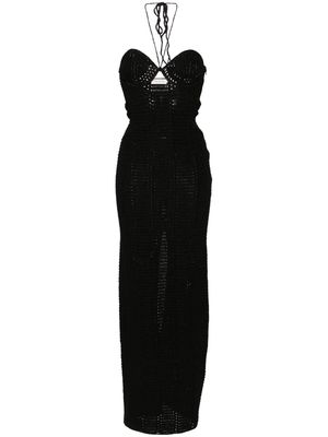 The Mannei Bergen crochet-knit maxi dress - Black