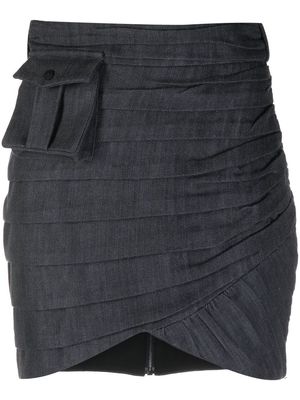 The Mannei 'Bordeaux' ruched skirt - Blue