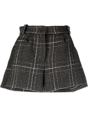 The Mannei check-pattern shorts - Black