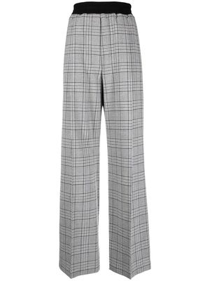 The Mannei check wide-leg trousers - Grey