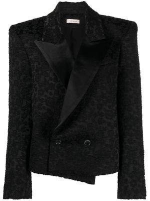 The Mannei cotton single-breasted blazer - Black