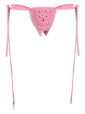 The Mannei crochet bikini bottom - Pink