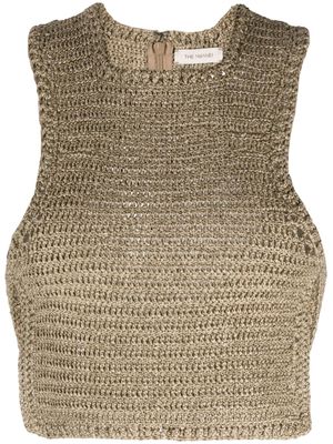 The Mannei cropped knitted top - Neutrals