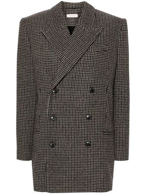 The Mannei double-breasted houndstooth blazer - Grey