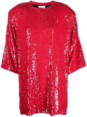 The Mannei embellished shift dress - Red