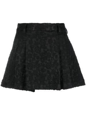 The Mannei Ewro floral-jacquard mini skirt - Black