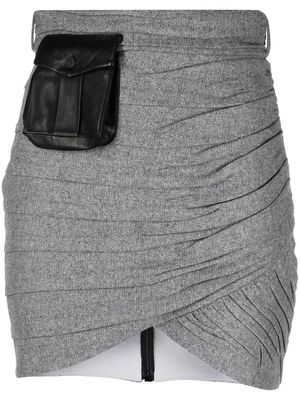 The Mannei Girona ruched mini skirt - Grey