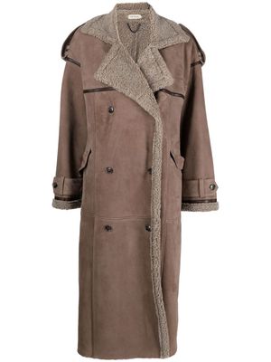 The Mannei Jordan double-breasted coat - Neutrals