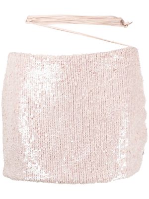 The Mannei Melilla sequin mini skirt - Pink