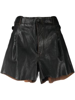 The Mannei patent leather shorts - Black