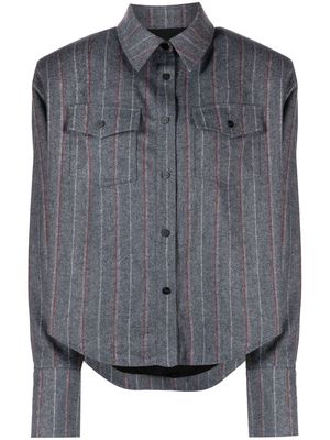 The Mannei pinstripe button-up shirt - Grey